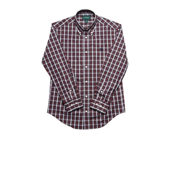Lauren Ralph Lauren Big Boys Check Print Dress Plaid  Button Down Dress Shirt - Picture 2 of 10